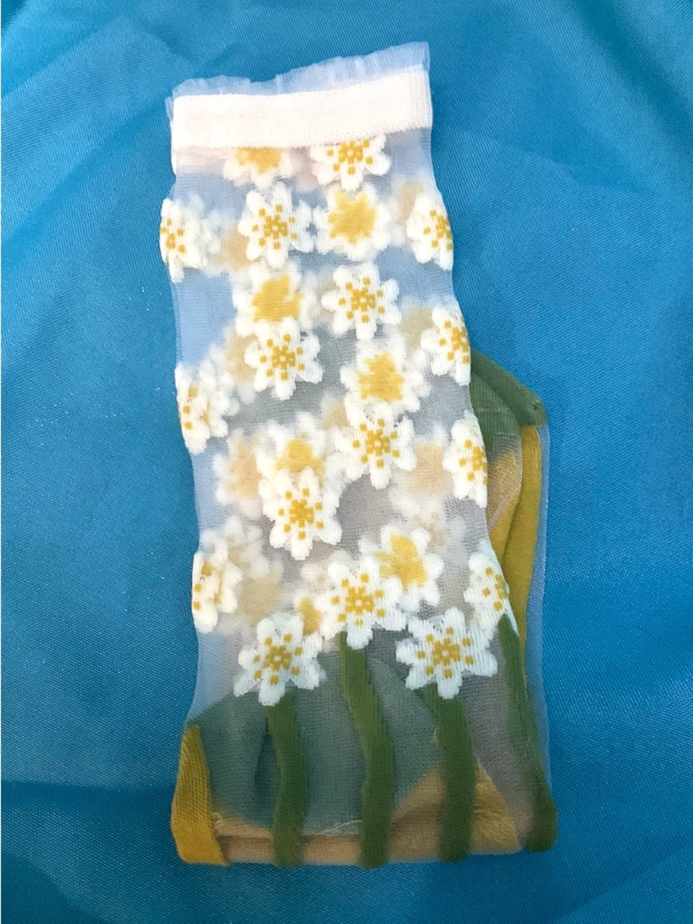 Floral & Stripe Sheer Socks - Pack of 5 NIP - Picture 4 of 7